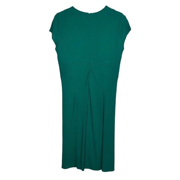 Issa London for Banana Republic Green Jersey Knit Pleated Dress Women's Size 12 - Picture 5 of 10